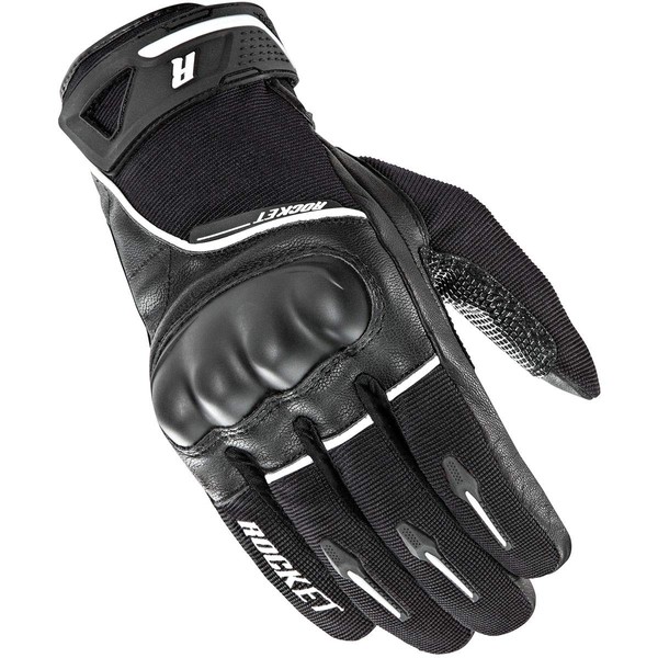 Joe Rocket Men's Super Moto Motorcycle Gloves (Black/White, Small)