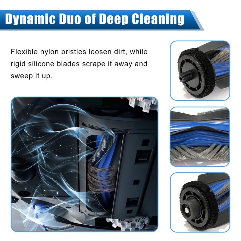 2 Pack Main Brush Replacement Parts Compatible with Ecovacs Deebot