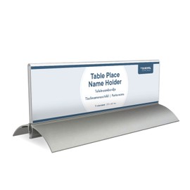 OPUS 2-Table Place Name Holder, 61 x 210mm, Crystal Clear Acrylic, 350087.
