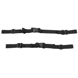 POFET Pack of 2 Adjustable Chest Strap Backpack Straps, Black Webbing for Jogging, Hiking, Travel, Climbing - Quick Release All Purpose School Bag Harness