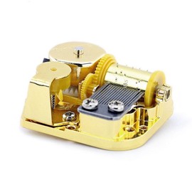 Gueiddi Music Box Mechanism, Let it go 18 Note Musical Movement Gold Clockwork Mechanism Replacement with Wind-Up for DIY Musical Boxes and Figurines (Let it go/Gold)