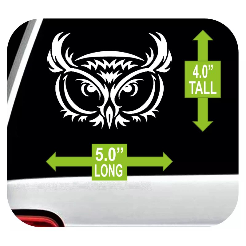 Bluegrass Decals Tribal Barn Owl Head Decal Sticker for Car