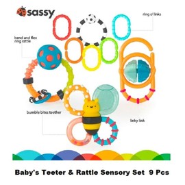 Sassy Baby’s Teether & Rattle Sensory Set - 9 Pcs