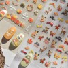 5D Embossed Animal Print Nail Stickers Self-Adhesive Fall Maple Leaf