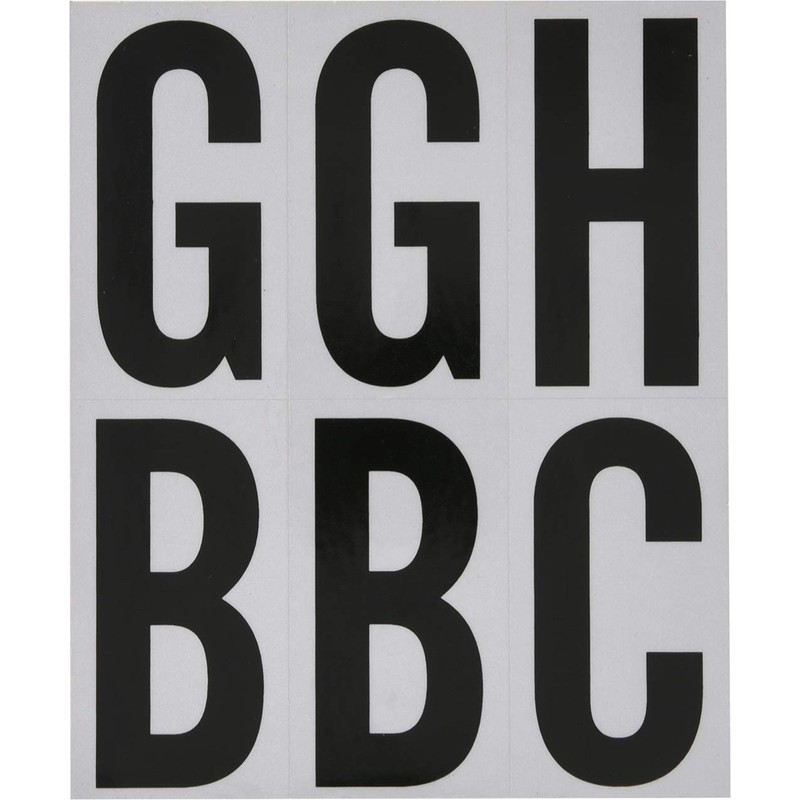 Hillman 3" Black and Silver Reflective Adhesive Letter Pack