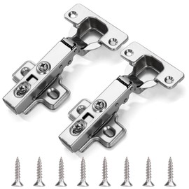 Furniture Hinges Soft Close Hinges with Shock Absorber Perfect for Cabinets, Kitchen Furniture and Dressers Easy to Assemble and Silent 2 Pieces