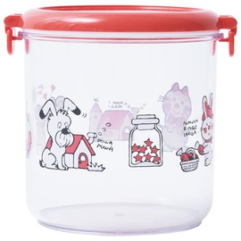 Shimojima Canister Storage Container, 28.7 fl oz (800 ml), Stop Pail, Morning Character, Made in Japan (Stop Pale)