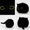 Zaloife Black Cat Cuddly Toy, Plush Toy Cat 18 cm,
