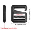 LUORNG G Hook 8PCS 4Pairs Black G-Hook Wave Buckles Backpack