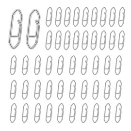 Desenda 50 PCS Fishing Power Speed Clips, Strong Stainless Steel Lure Quick Snaps Connector Tackle for Fishing Lure Crankbait Popper Corks Rigs Quick Change Freshwater Saltwater - M