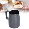 400ml Black PTFE Oblique Mouth Milk Frothing Jug 304 Stainless