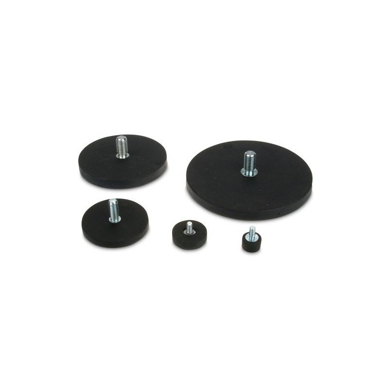 Strong magnetic system neodymium diameter 12 mm rubberised with thread