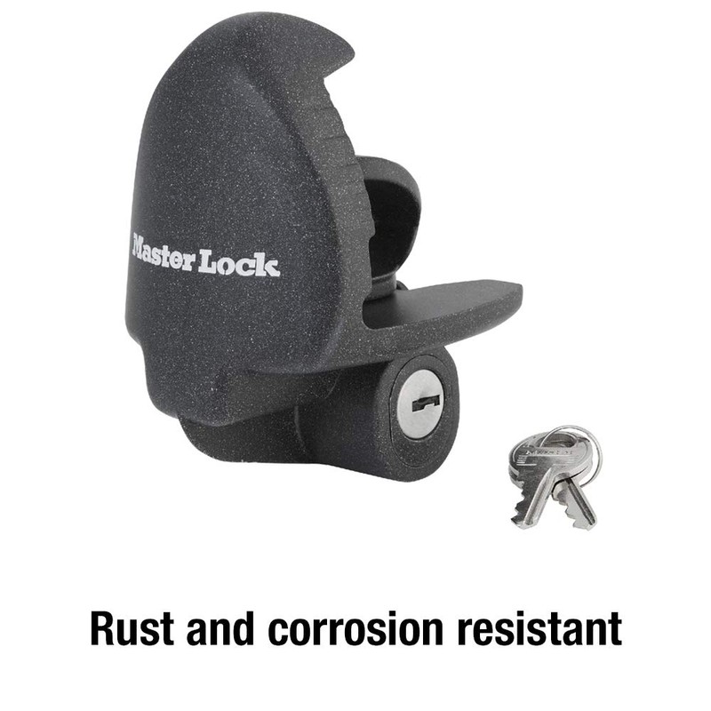 Master Lock Black Universal Size Trailer Hitch Lock, Trailer Coupler