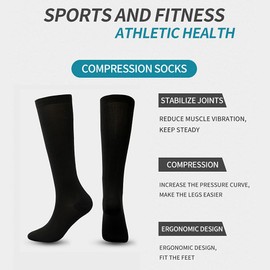 SSDH Compression Socks with Zipper, for Women and Men 20-30 mmHg,Knee High Long Stockings is Best for Varicose Veins. (as1, alpha, xx_l, regular, regular, Beige)