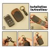 ontto Two-tone Patchwork Leather Car Key Cover Smart Remote Key