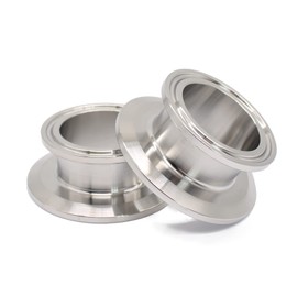 QMINOX 2 Inch × 1.5 Inch Sanitary Fitting End Cap Reducer Stainless Steel 304 Sanitary Concentric Reducer Tri Clamp Clover 2 pack