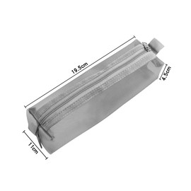 Jagowa Transparent Pencil Case - Simple and Creative Document Storage Bag for Exams & Office Supplies - Grey, Portable Stationery Bag for On-The-go!