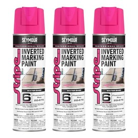 20-679 Seymour Stripe 6-Series Inverted Ground Marking Paint, Fluorescent Hot Pink net 17oz. (Pack of 3)