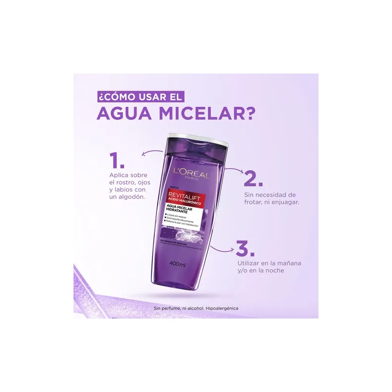 Agua Micelar Ácido Hialurónico Revitalif - mL a 90
