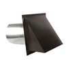 FAMCO Galvanized Steel Hooded Wall Vent with Screen and Damper,