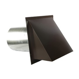 FAMCO Galvanized Steel Hooded Wall Vent with Screen and Damper, Used for Air Exhaust Applications