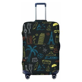 HHSDHSJD Suitcase Covers for Luggage,Luggage Cover for Suitcase Tsa Approved Protector, Elastic Anti-scratch Suitcase Protector for Luggage Fit 22-24 Inch Luggage