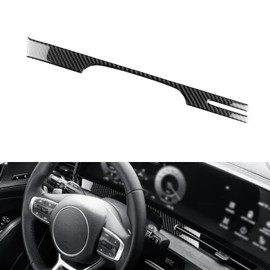 FXETRNL for Kia Sportage (2022-2025) Dashboard Decor Frame Carbon Fiber Cover - Console Control Protect Interior Car Accessories Panel, Black (LHD)