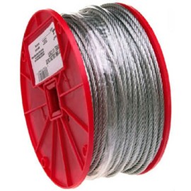 Campbell Chain & Fittings 7000927 Uncoated Cable, Galvanized, 5/16", Construction Type 7 x 19, 200 ft, Reel