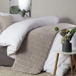 Belledorm Verona Faux Suede Bed Runner, Mink, 50 x 220 Cm