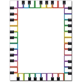 Rainbow Keyboard Letterhead Laser & Inkjet Printer Paper, 100 pack