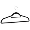 Gecheer 100 pcs Clothes Hanger Set Anti-Slip Black Velvet