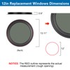OUTPRIZE OUTPRIZE Round Fixed RV Window, 12" Tinted Window Replacement