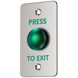 Push to Exit Button，IP67 Waterproof Stainless Steel Door Bell Type Round Request to Exit Button ，Push to Exit NO COM Switch for Door Access Control
