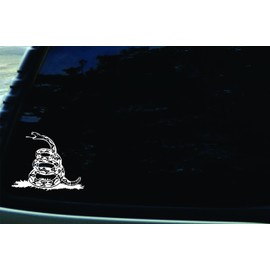 5" X 4" Don't Tread on Me Snake Vinyl DIE CUT decal for your car, truck, window, laptop, MacBook, or virtually any other smooth surface.