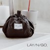 Lay-n-Go Lay-n-Go Cosmo Drawstring Makeup Bag Organizer, Water-Resistant Cosmetic Pouch