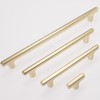 POVEFONK 10 Pack 5 inch(128mm) Brushed Brass Kitchen Cabinet Handles