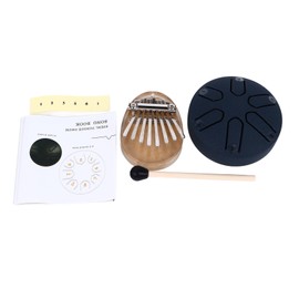 Steel Tongue Drum Kalimba Set Thumb Piano Kit Children Orff Percussion Musical Instrument XB11 Navy Blue