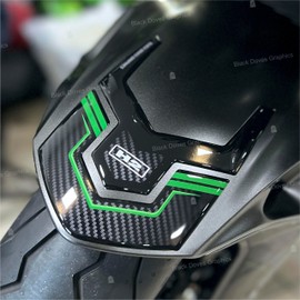 BLACK DOVES GRAPHICS 3D Resin Protection Stickers Compatible with Kawasaki Z H2 SE 2021-2024 (Front Mudguard), KAWZH2