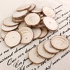 25pcs DIY Parts Wooden Natural Wood Stump Coaster Simple Natural