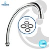 tecuro HU Spout for Standing and Wall Fittings Chrome-Plated Stainless