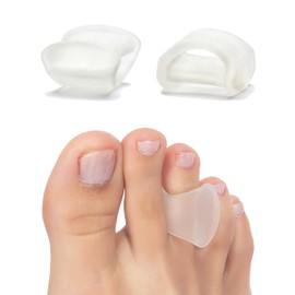 NatraCure Advanced Gel Toe Separator (w/Toe Loop) - Spacer, Corrector, Straightener to Cushion and Align Bent, Crooked, Overlapping Toes - Corns, Bunions - (1105-M CAT 2PK) - Size: Medium