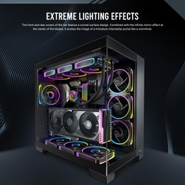 Antec Orbit 120 ARGB, PWM PC Fans, 120mm Fan, PWM Case Fan, Infinity Mirror Effect, 2000 RPM, FDB Bearing, Orbit Series 3 Packs