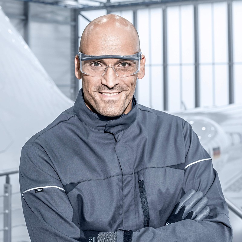 Uvex Safety Glasses Frame Glasses 9164 Astrospec 2.0 – Anthracite/Blue