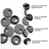 Housoutil 20pcs Cable Hole Cover for Computer Desk Black Wiring