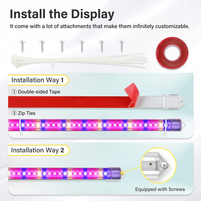 iPower Plant Grow Light Strips 192 LEDs for Indoor Plants,