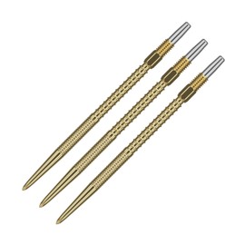 Target Darts Swiss Points, Fire Swiss Point Dart Tips (Pack of 3) 40 mm, Gold, Change Dart Tips, Professional Dart Accessories
