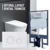 PuritySage Wall Hung Toilet Tank with Dual Flush Plate,Compatible with