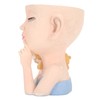 Flower Pot Girl and Dog Cute Style Bottom Drainage Hole