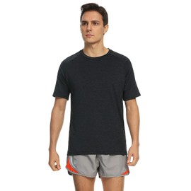 Xelky 4-5 Pack Men's Dry Fit T Shirt Moisture Wicking Athletic Tees Exercise Fitness Activewear Short Sleeves Gym Workout Tops Black/LightGray/LightBlue/Red/DarkBlue XXXL