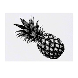 'Single Pineapple' Temporary Tattoo - Water Resistant, Skin-Safe, Non-Toxic Transfer (TO00086165)